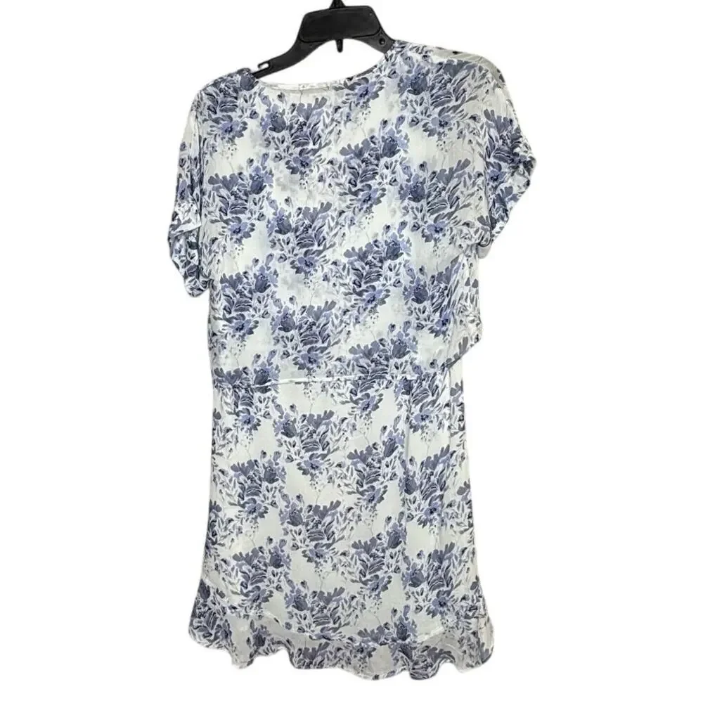 Cloth & Stone Anthropologie Blue Floral Girly Feminine Vivian Tunic Dress XS New